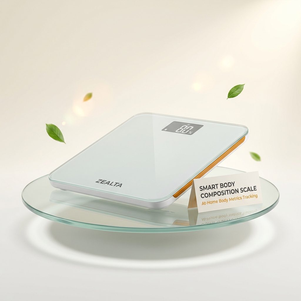 Smart body composition scale used as part of a daily wellness routine
